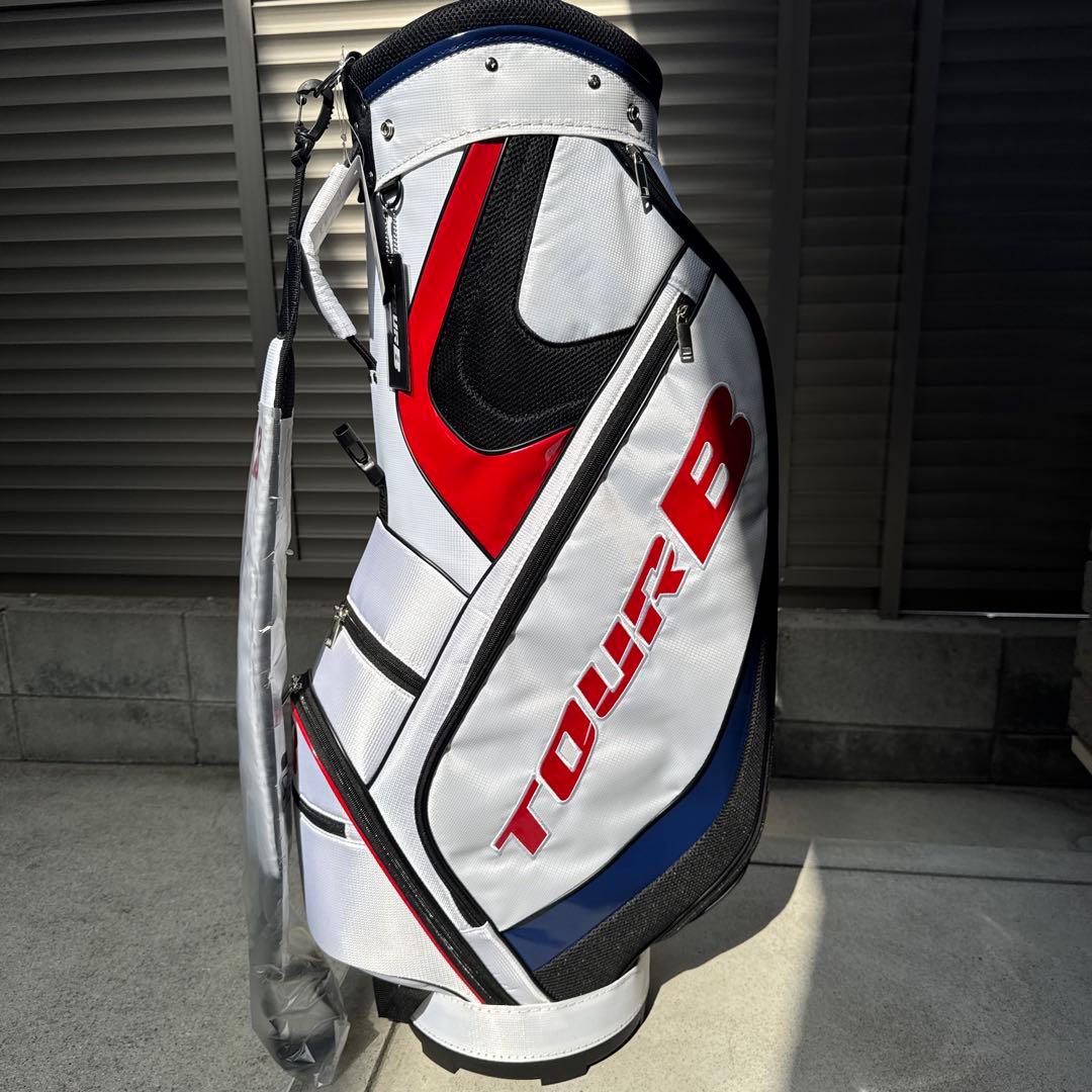 新品タグ付き　TOUR B キャディバッグ ホワイト/レッド/ブラック