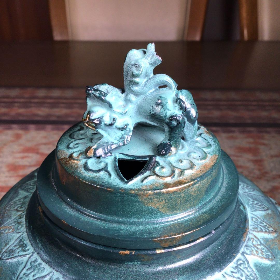 『冬うー特価』　村田宏　『駒型　菖蒲地紋』　青銅　香炉