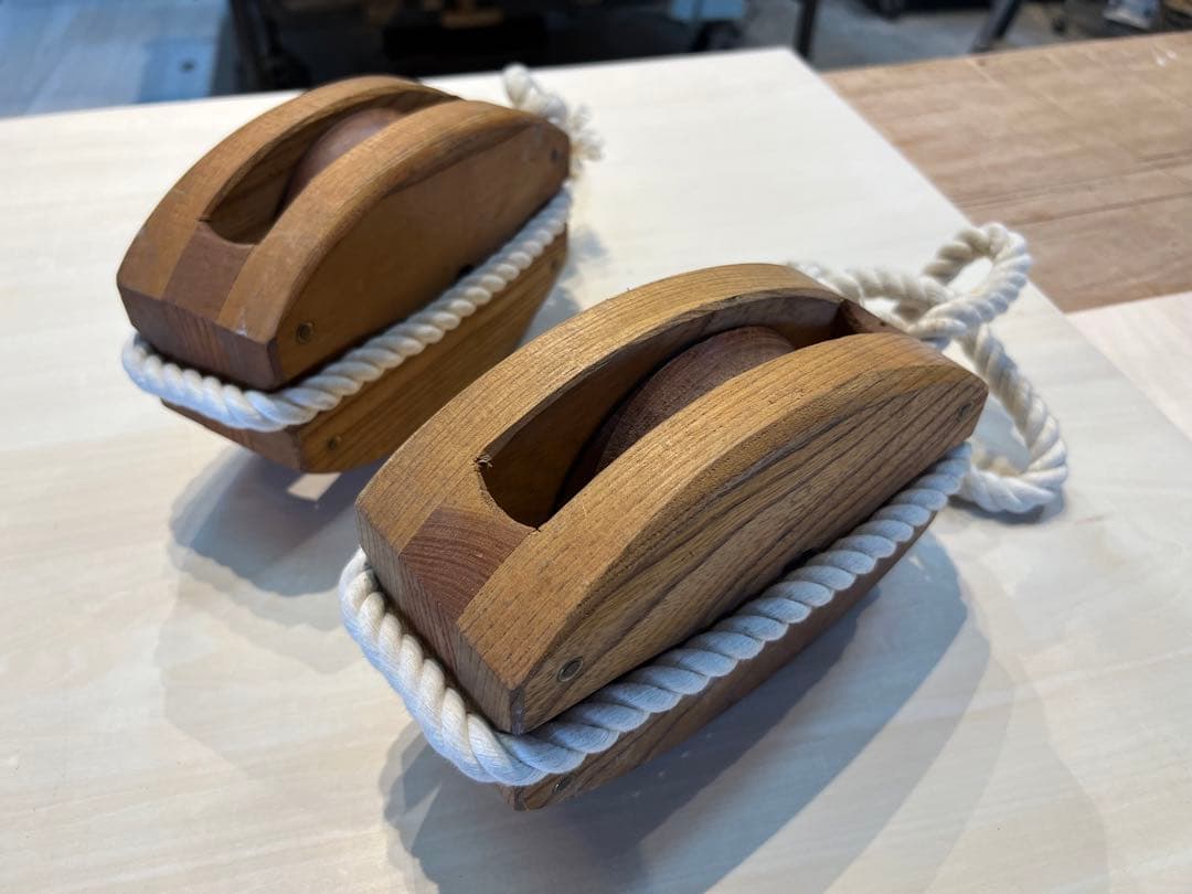 値下げ　滑車　アンティーク