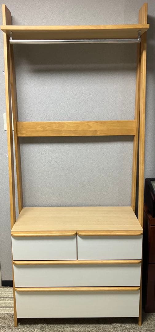 ニトリ　ハンガーラック　収納　ワードローブ　木製