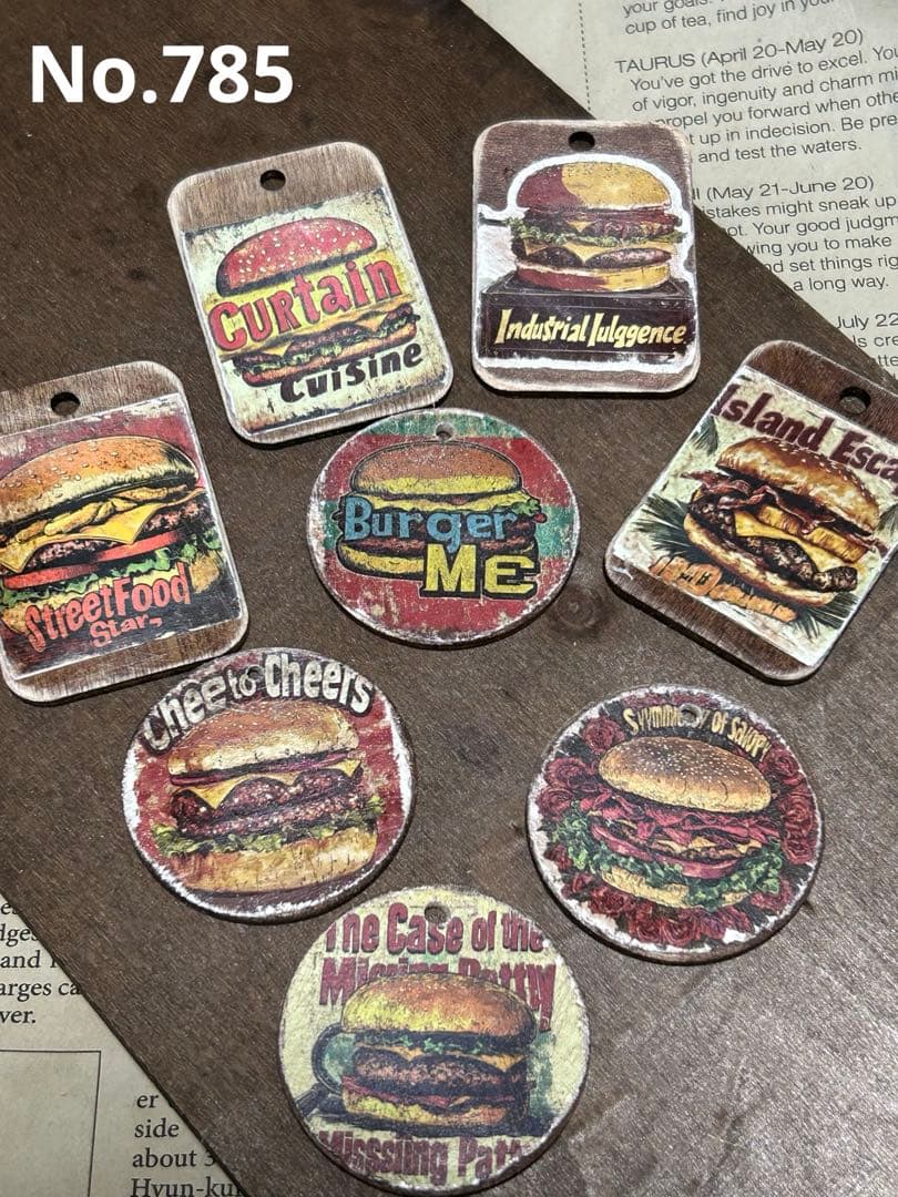 ウッドタグアメリカンハンバーガーNo.785