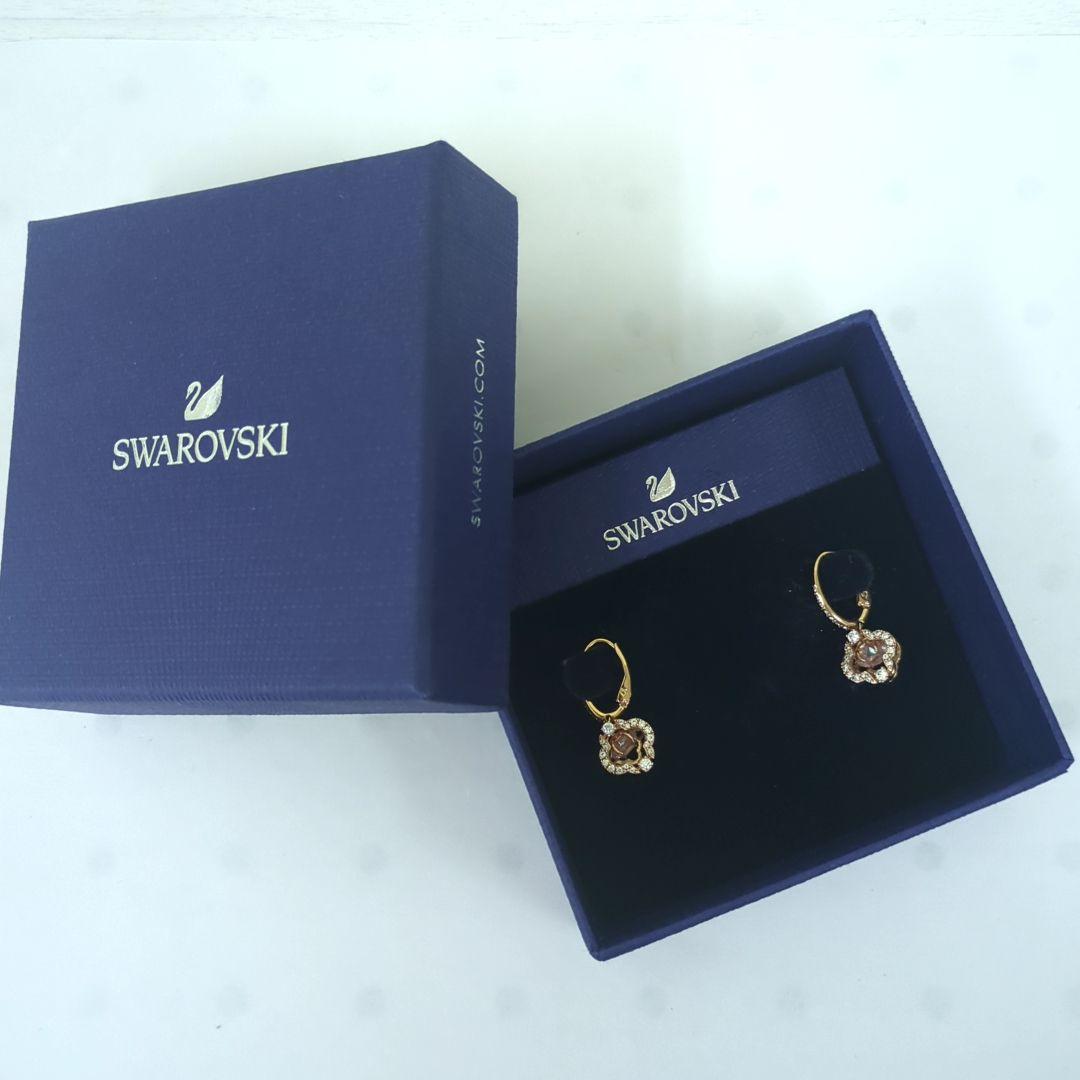 スワロフスキー ピアス スパークリング ダンス クローバー ピンク 両耳