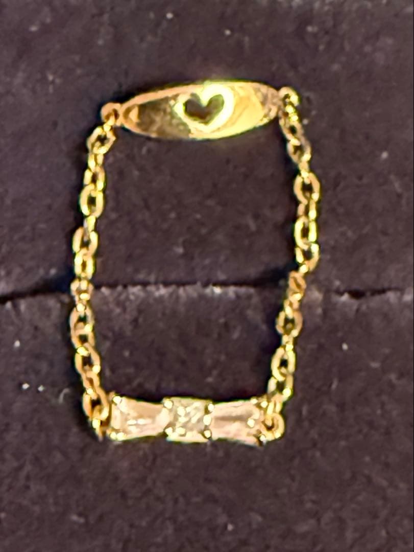 アーカー　AHKAH 18金　チェーンリング　ダイヤモンド　タイリング　リボン