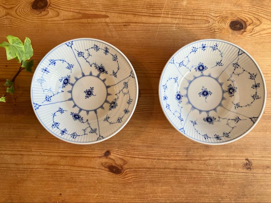 ロイヤルコペンハーゲン　ブルーフルーテッド　17ディーププレート×2
