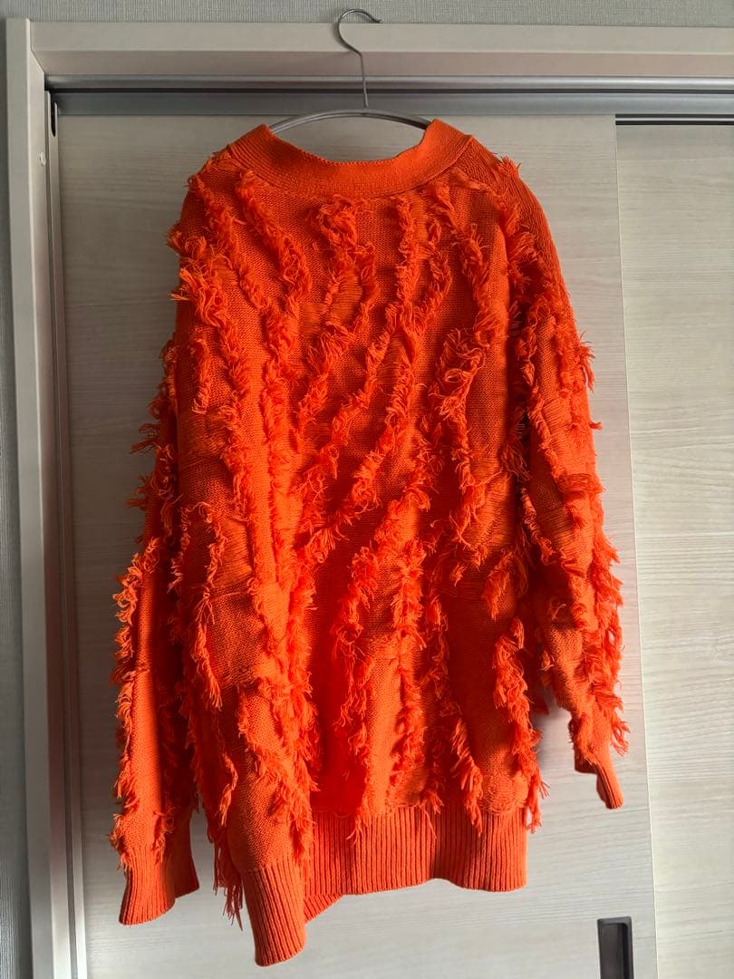 ゆう MAISON SPECIAL フリンジオレンジカーディガン