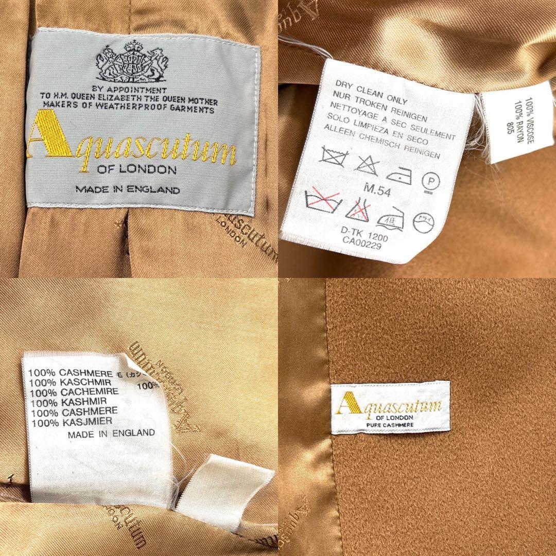 極美品】アクアスキュータム　カシミヤ100　 トレンチコート　ダブル　ロング