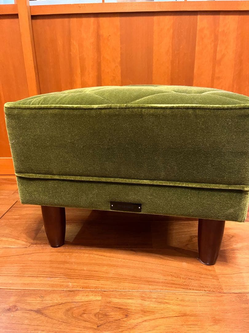 カリモク　カリモク60 kチェア　オットマン　モケットグリーン　スツール