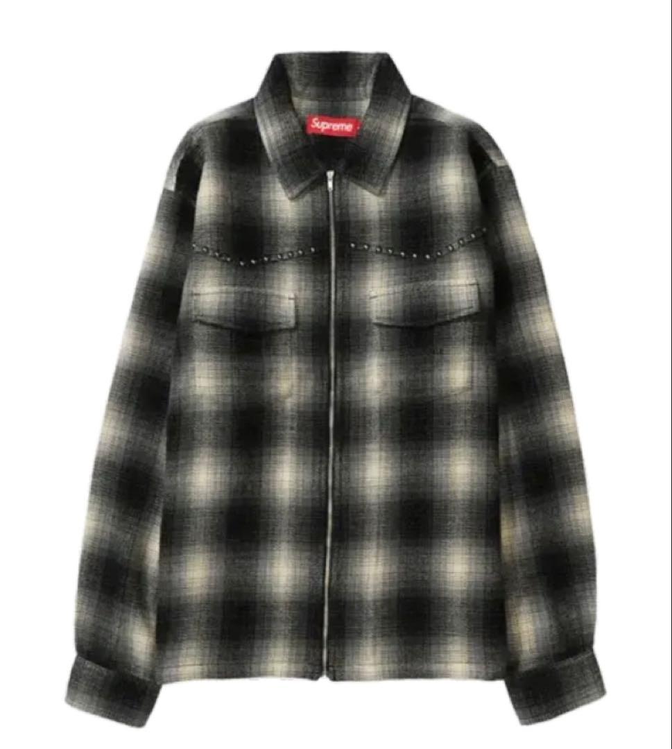 トップス Supreme Studded Shadow Plaid Zip Up