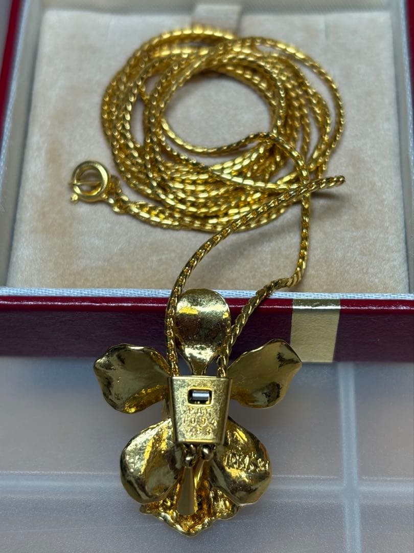 RISIS　22K　蘭ネックレス　ジュエリー　ループタイ　＊新品・未使用品＊