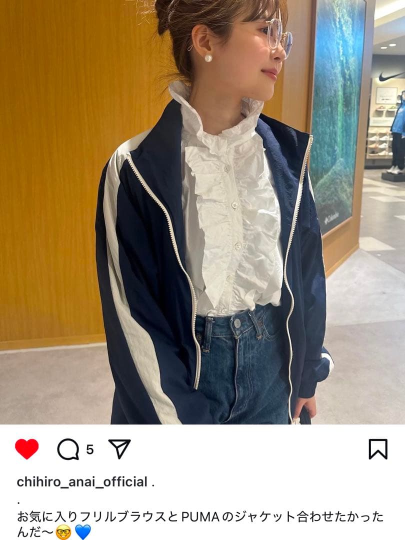 やぎ⭐︎PUMA T7 TRACK JACKET JP M ネイビー