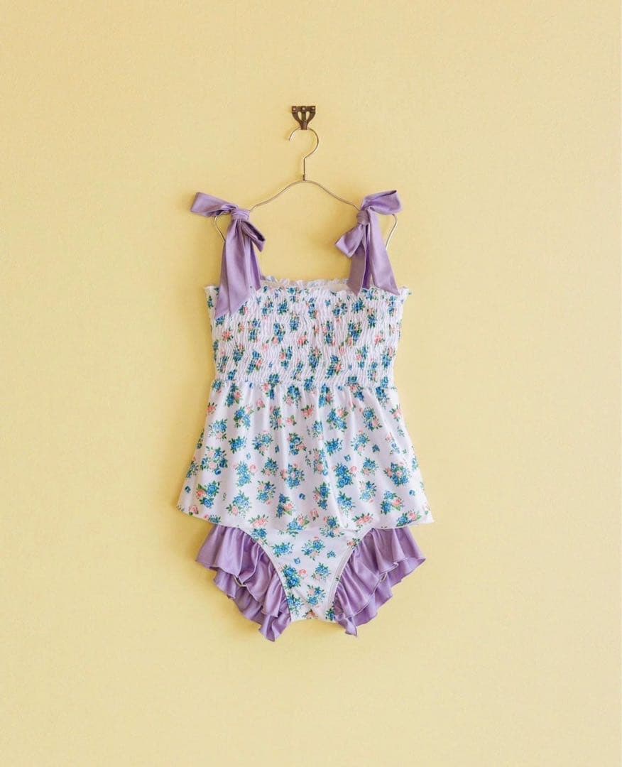 POPPY リボン水着　あさぎーにょ　ショルダーリボン シャーリングビキニ