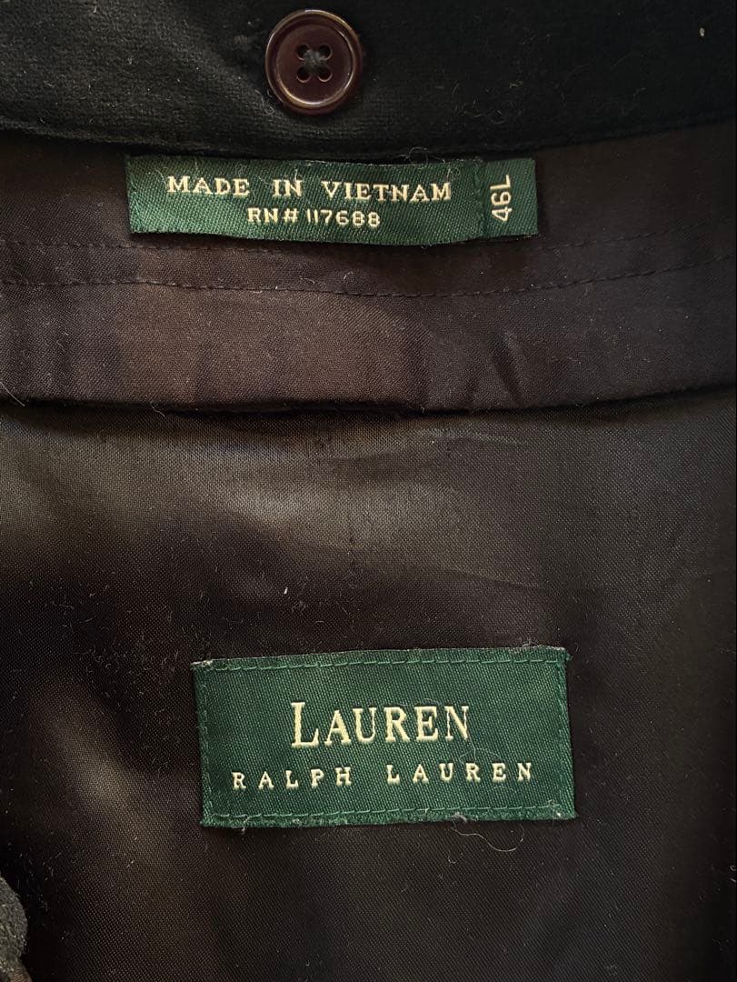LAUREN RALPH LAUREN バルカラーコート 黒