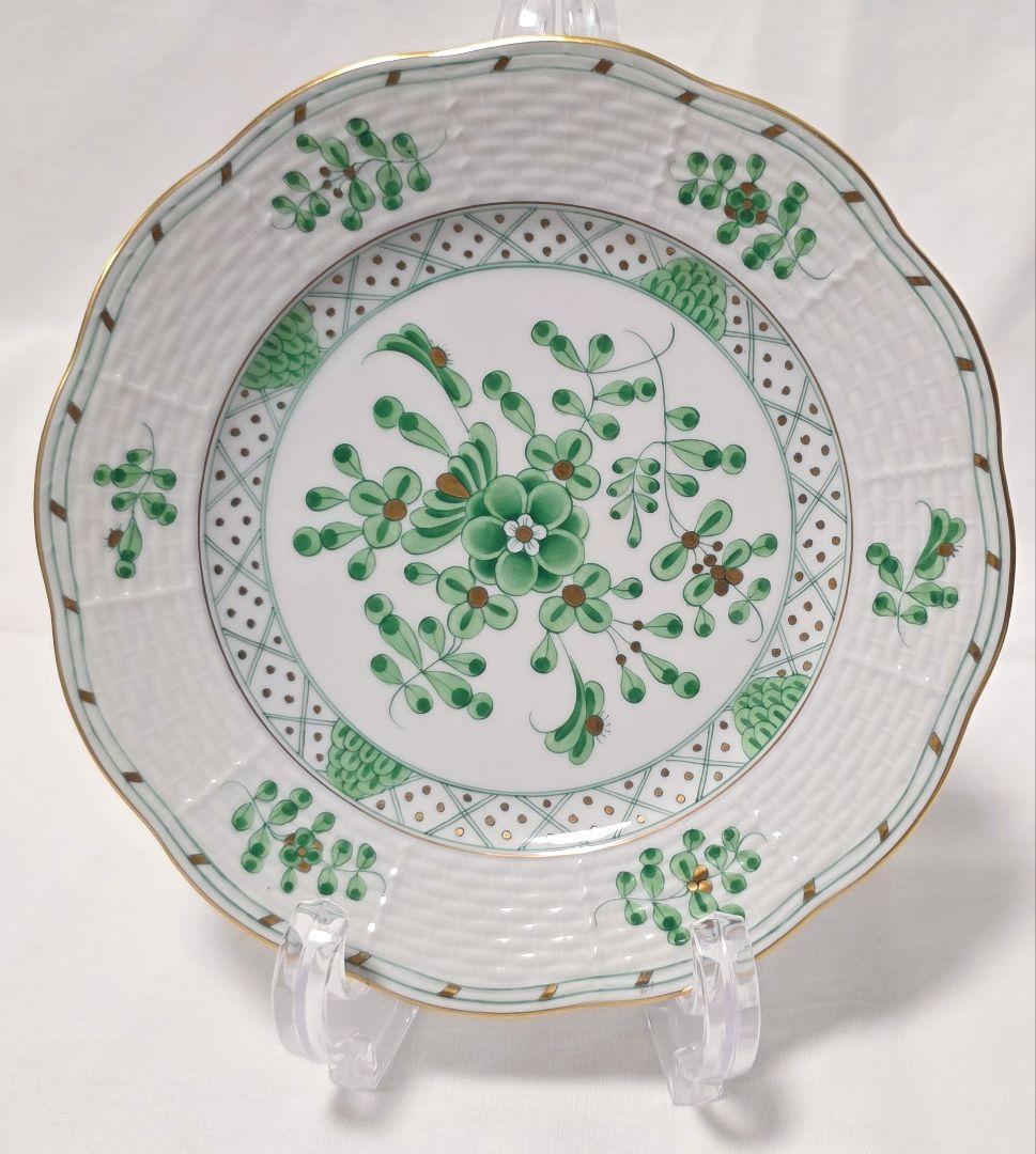 ヘレンド 森の宝物【16cmケーキ皿】waldstein green