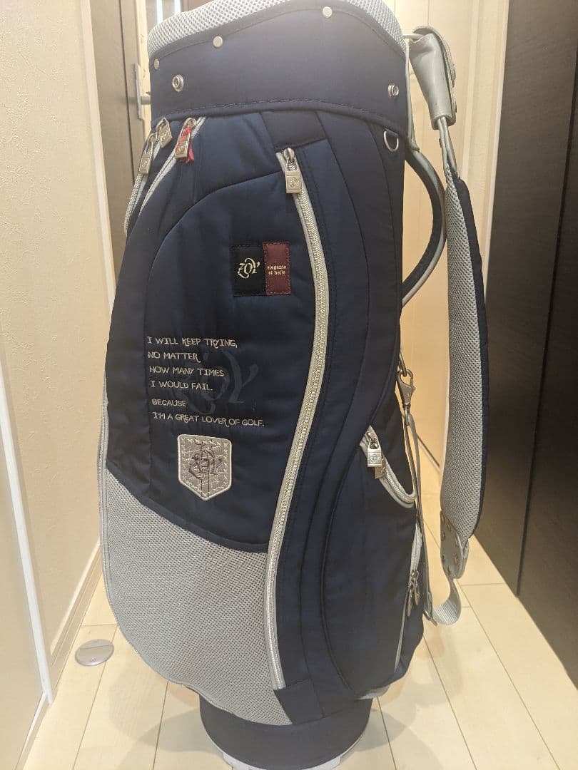 ゾーイ ZOY ゴルフ　キャディバッグ 9型 　紺