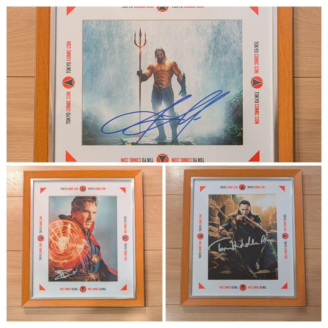 ベネディクトカンバーバッチ、トムヒドルストン、ジェイソン・モモア　直筆サイン