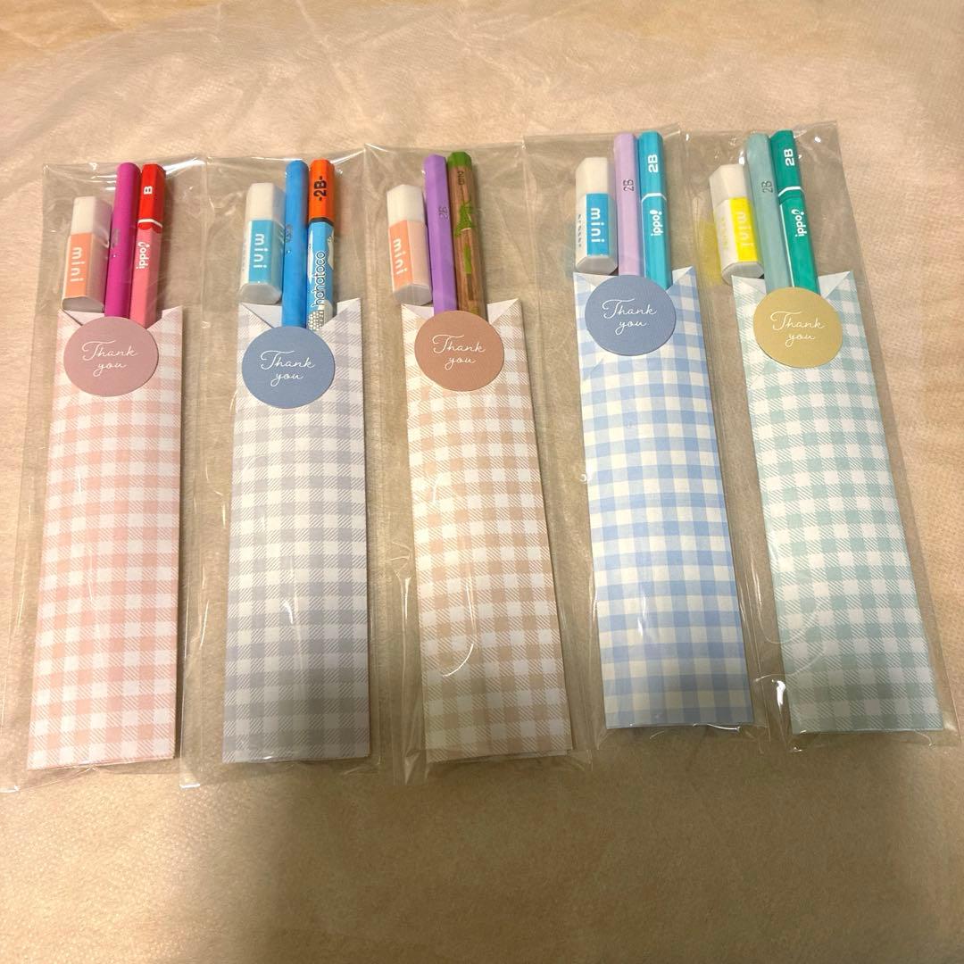 鉛筆91えんぴつプチギフト20個　ばら撒　退職　引越　転校　卒業　文具　ハハトコ