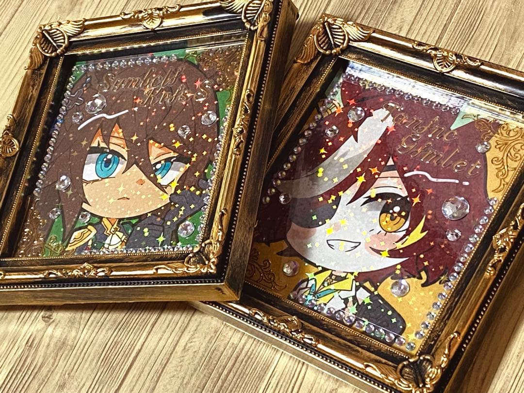 黒*ん様 フレーム付き＊ウマ娘 シンボリクリスエス＆タニノギムレット 手描きイラ