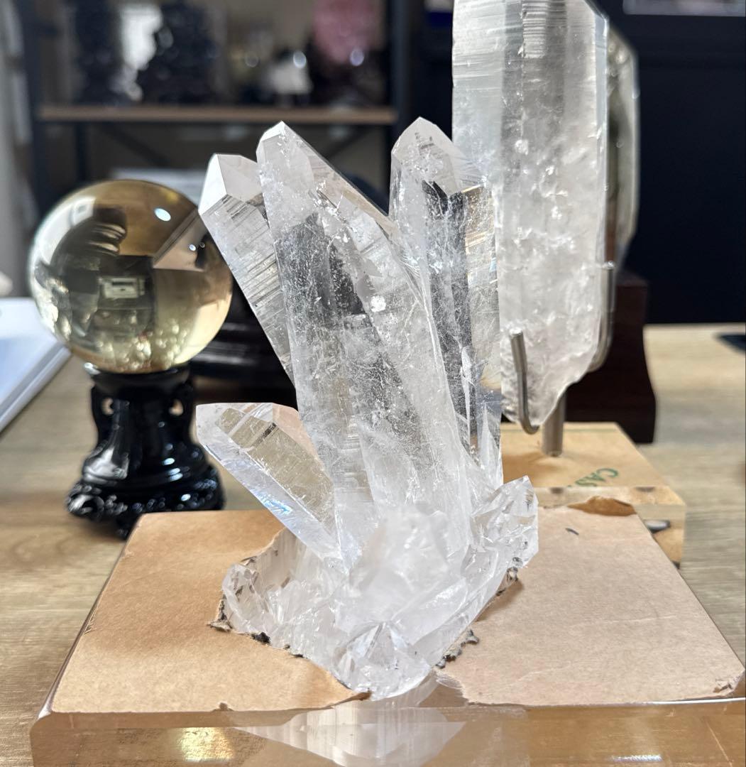 【極上品】超クリア　インド産　ヒマラヤ　レムリアンクラスター　水晶クラスター