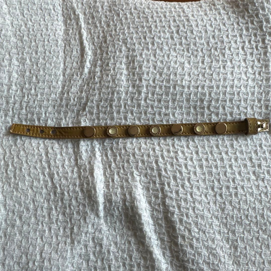 ☆ブルガリ☆ベージュ レザー ブレスレット