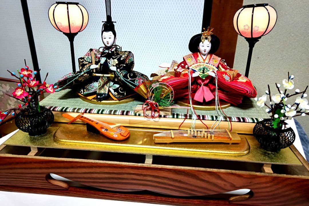 人形のはなふさ　雛人形　コンパクト　ケース飾り　新王飾り　三五新王