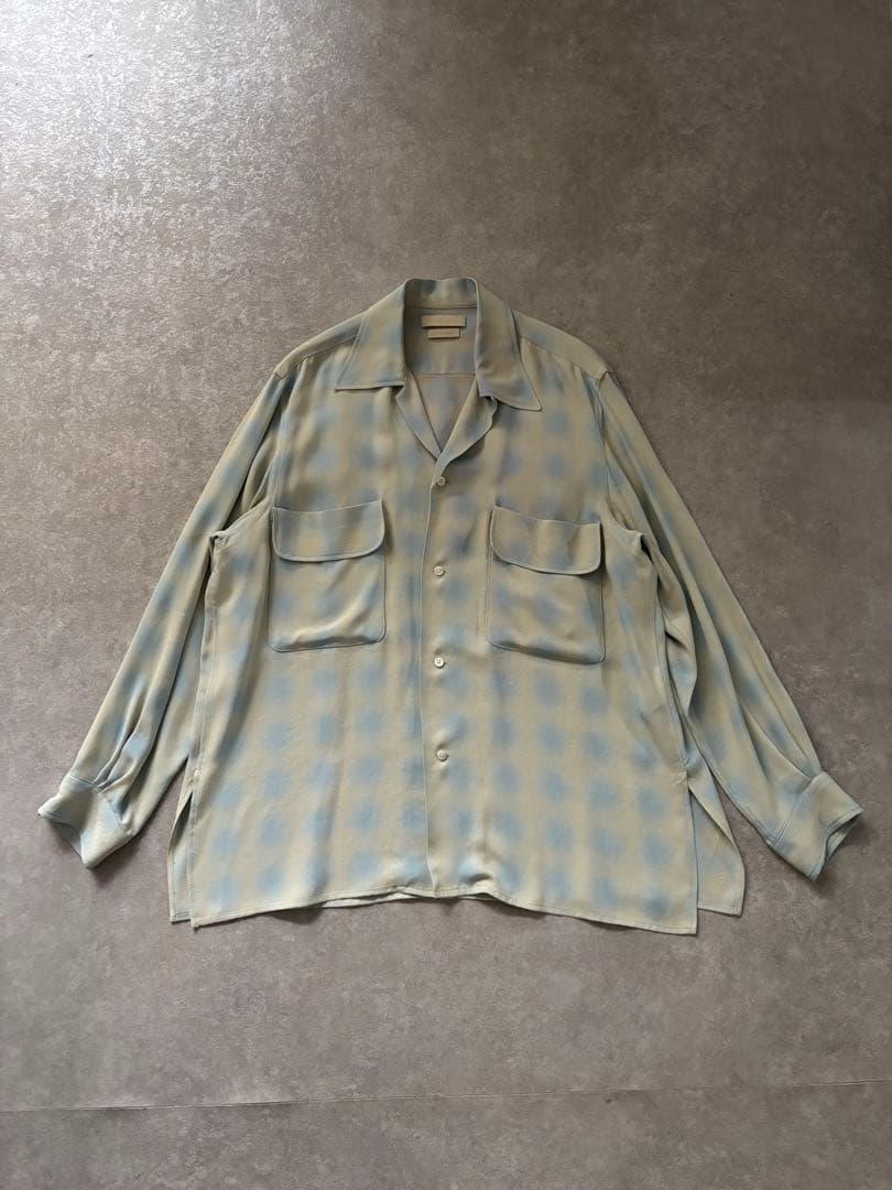 YOKE 25SS OPEN COLLAR SHIRT ブルー 1size
