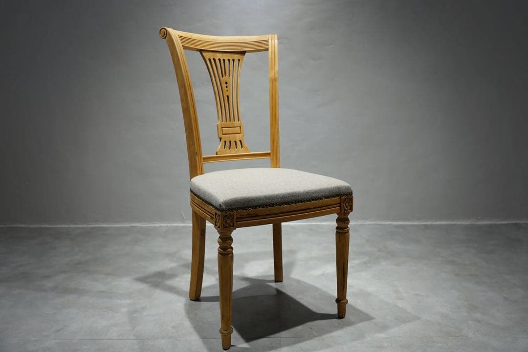 フランスアンティーク　チェア　古木　ダイニング　lovis xvi