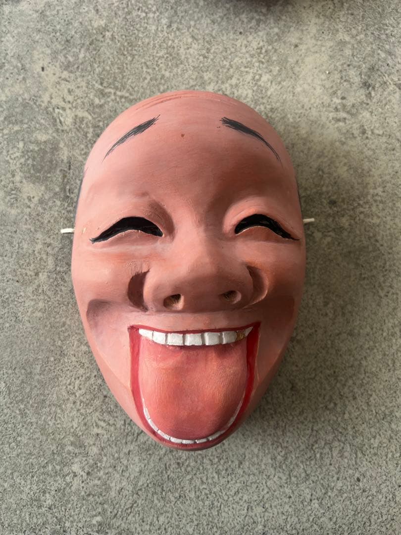 木彫のお面（笑面）⑦