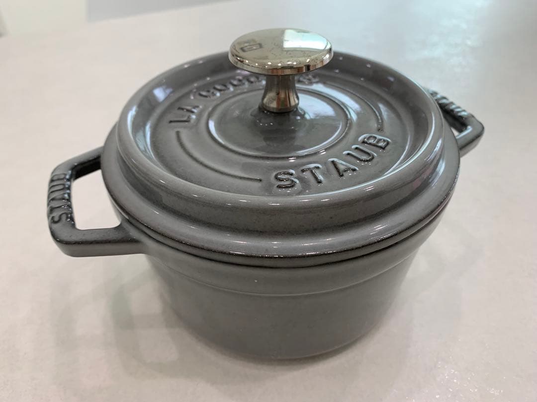 ル・クルーゼ ストウブ 14センチ ピコココット ラウンド グレー