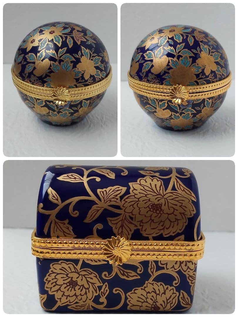 柴田陶器　七宝　小物入れ ３点 shibata chinaware japan