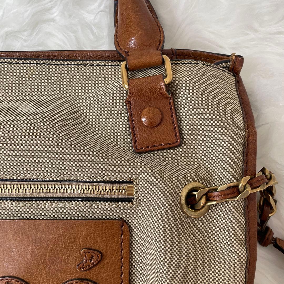 Chloé クロエ ボストンバッグ トート ロゴバッグ キャンバス Chole