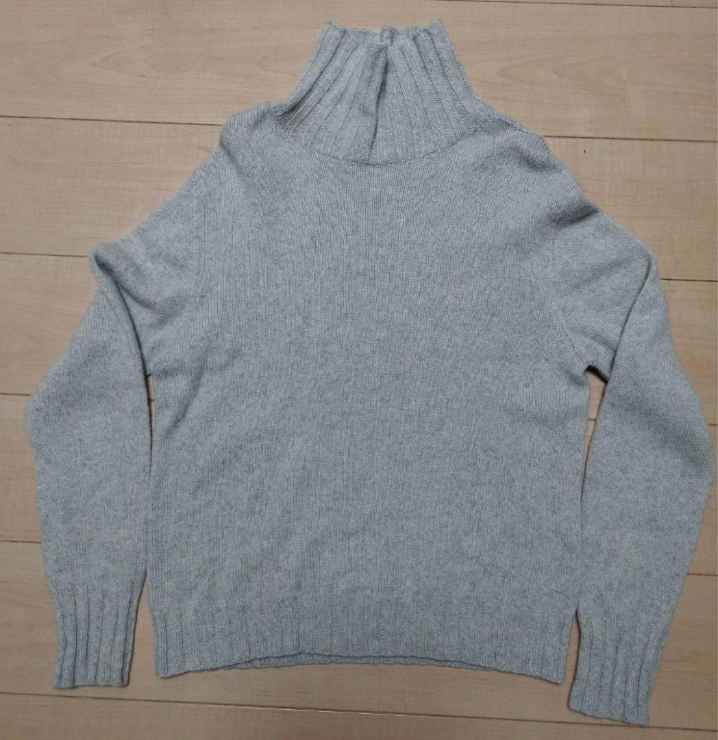 MARGARET HOWELL グレー タートルネック　ウールカシミヤ　サイズⅡ