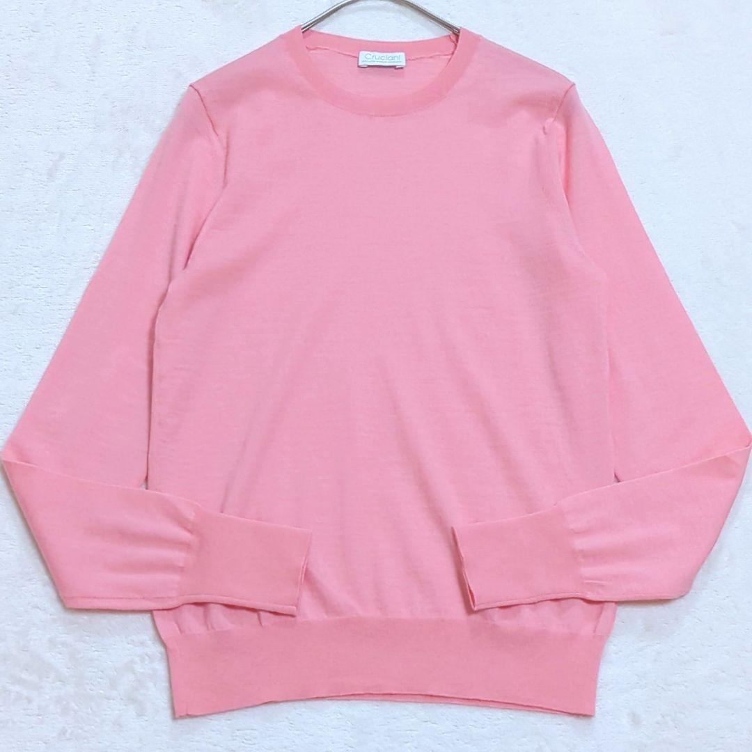 未使用級 希少近年モデル クルチアーニ カシミヤ ハイゲージ ニット ピンク