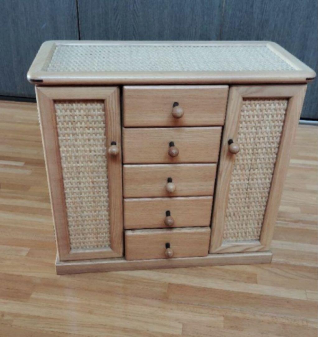 「萩専用」ナチュラルウッド キャビネット 5引き出し