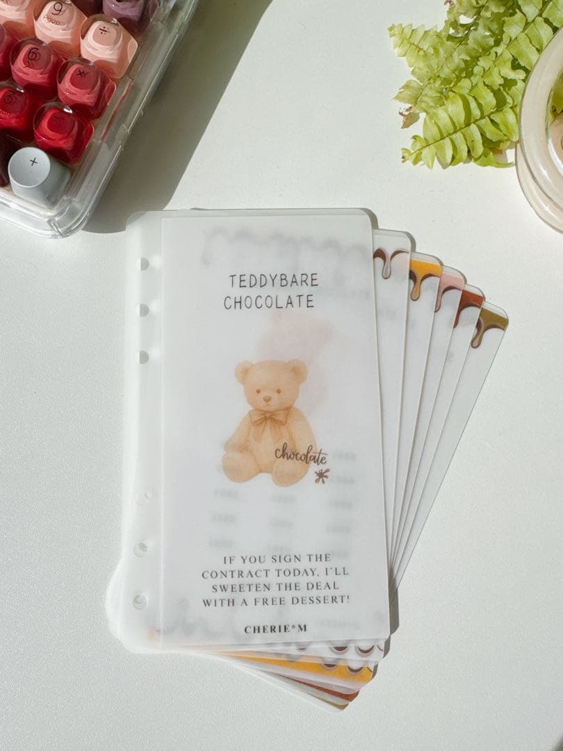 A6リフィル teddy bear chocolate 1800円