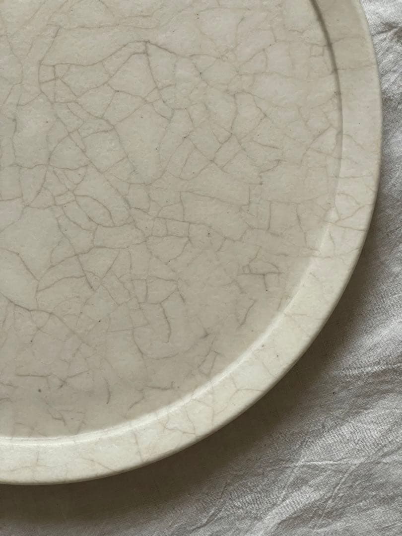 未使用・megumi tsukazaki 塚崎愛さん 貫入フラットプレート L