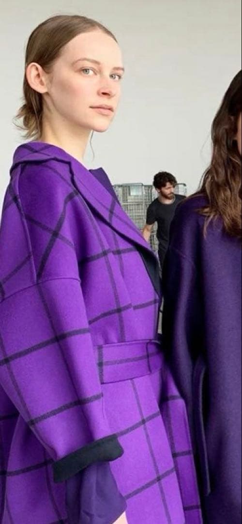 【美品】DRAWER ダブルフェイス　リバーチェックコート