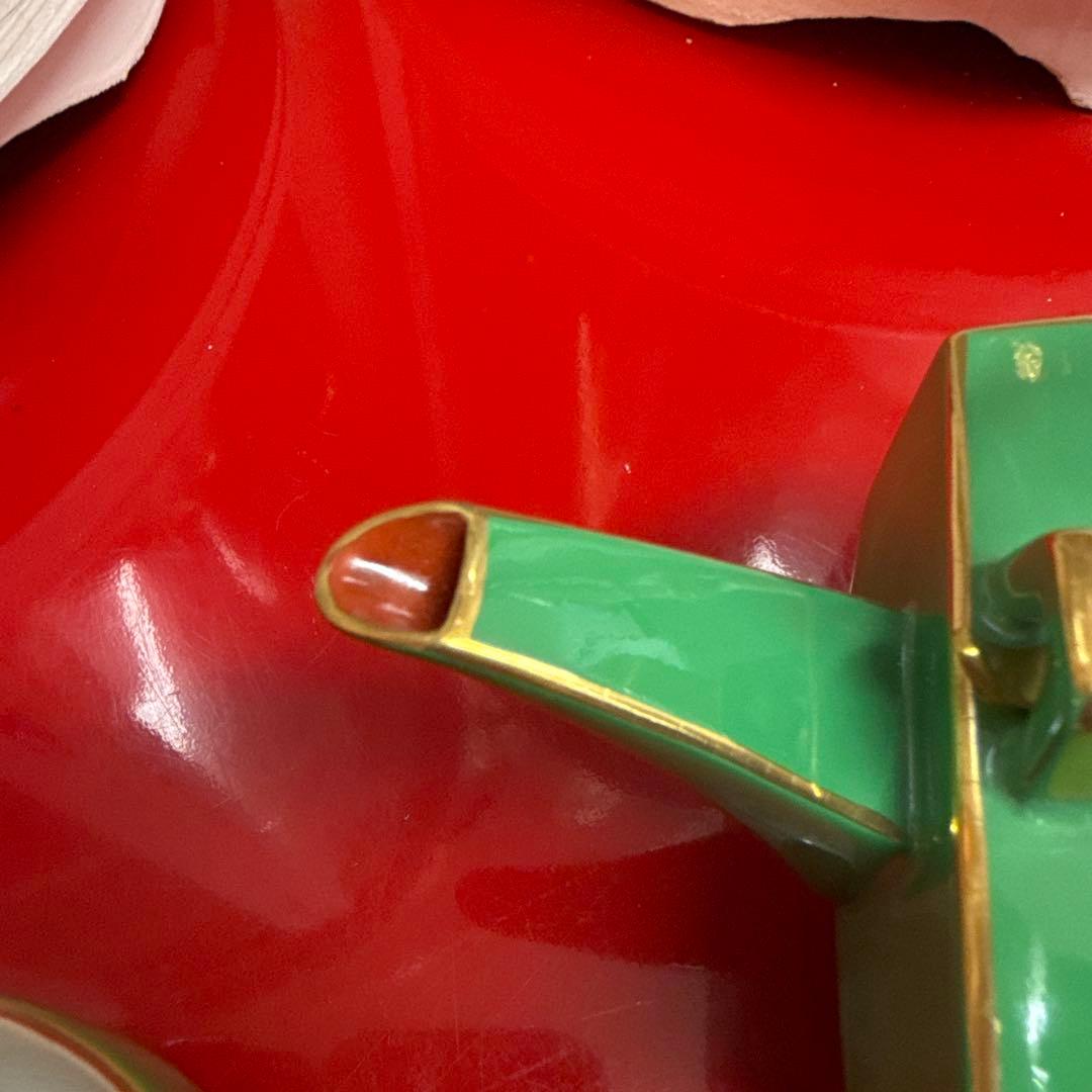 陶器製グリーン　急須と茶碗2つのセット新品未使用