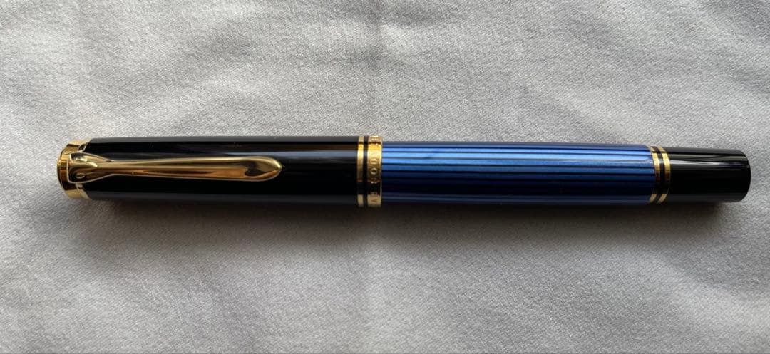 ペリカン万年筆スーベレンM800ブルー縞　EF(極細) ペン先調整