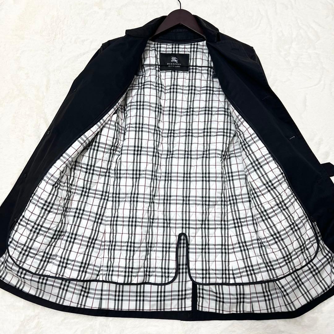 バーバリー ブラックレーベル✨️トレンチコート　キルティングライナー　ノバチェック
