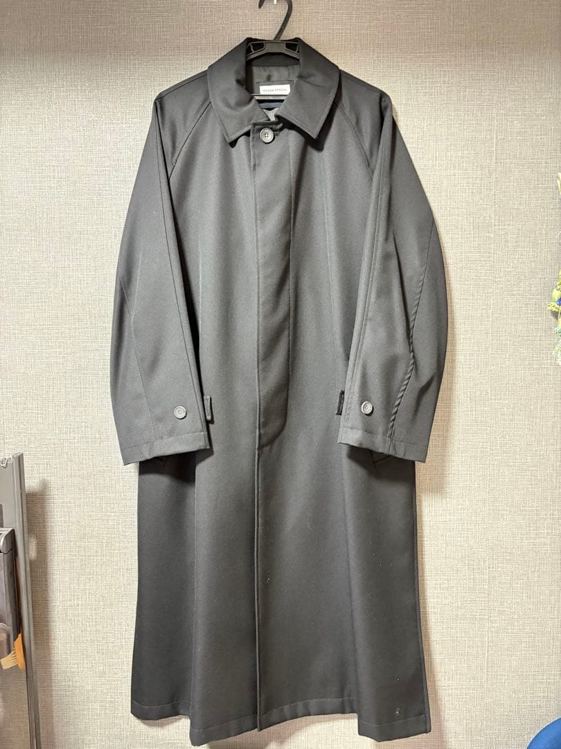 MAISON SPECIALプライムオーバーウールシャンブレーバルマカーンコート