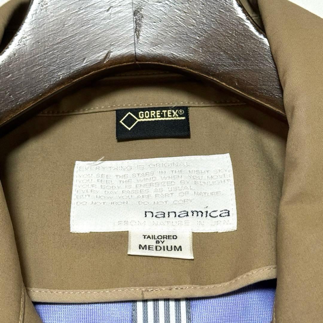 nanamica ナナミカ ゴアテックス ステンカラーコート ベージュ 比翼 M