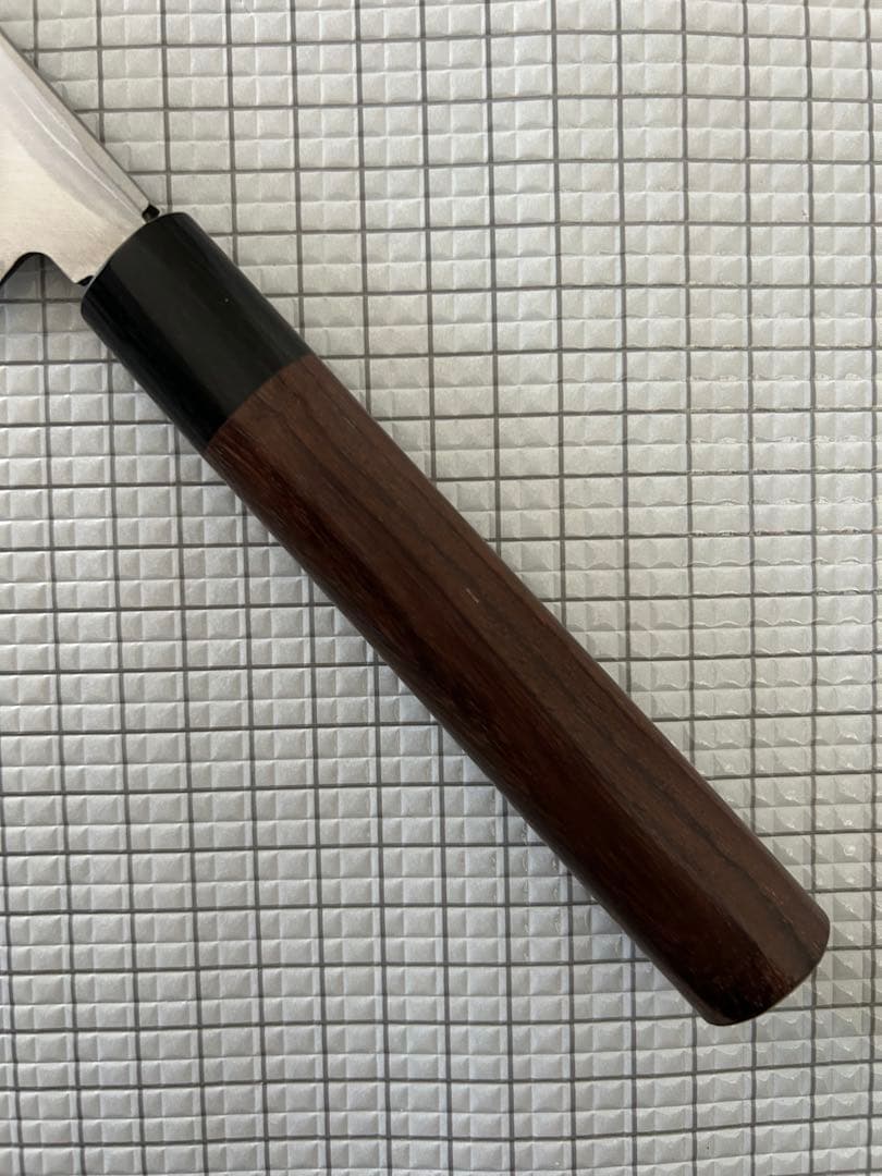 仙助 包丁 柳刃包丁 ダマスカス 安来鋼白紙２号 270mm 紫檀シノギ柄③