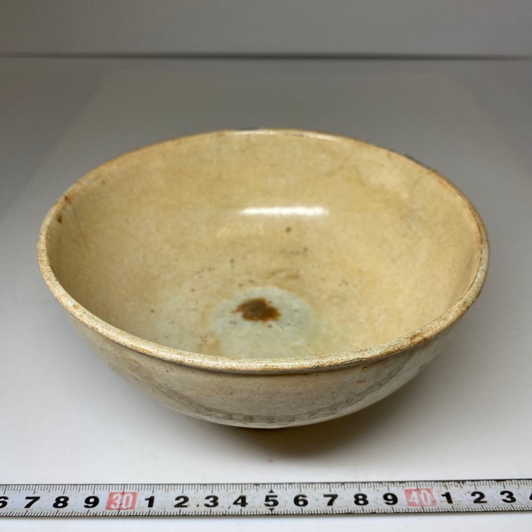 中国宋時代 宗白磁茶碗 w15cm 東キ7-1206②
