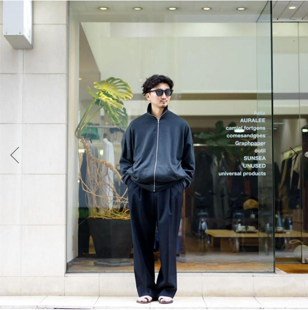 オーラリー　25 aw スーパーハイゲージスェットブルゾン　ブラック　サイズ　3