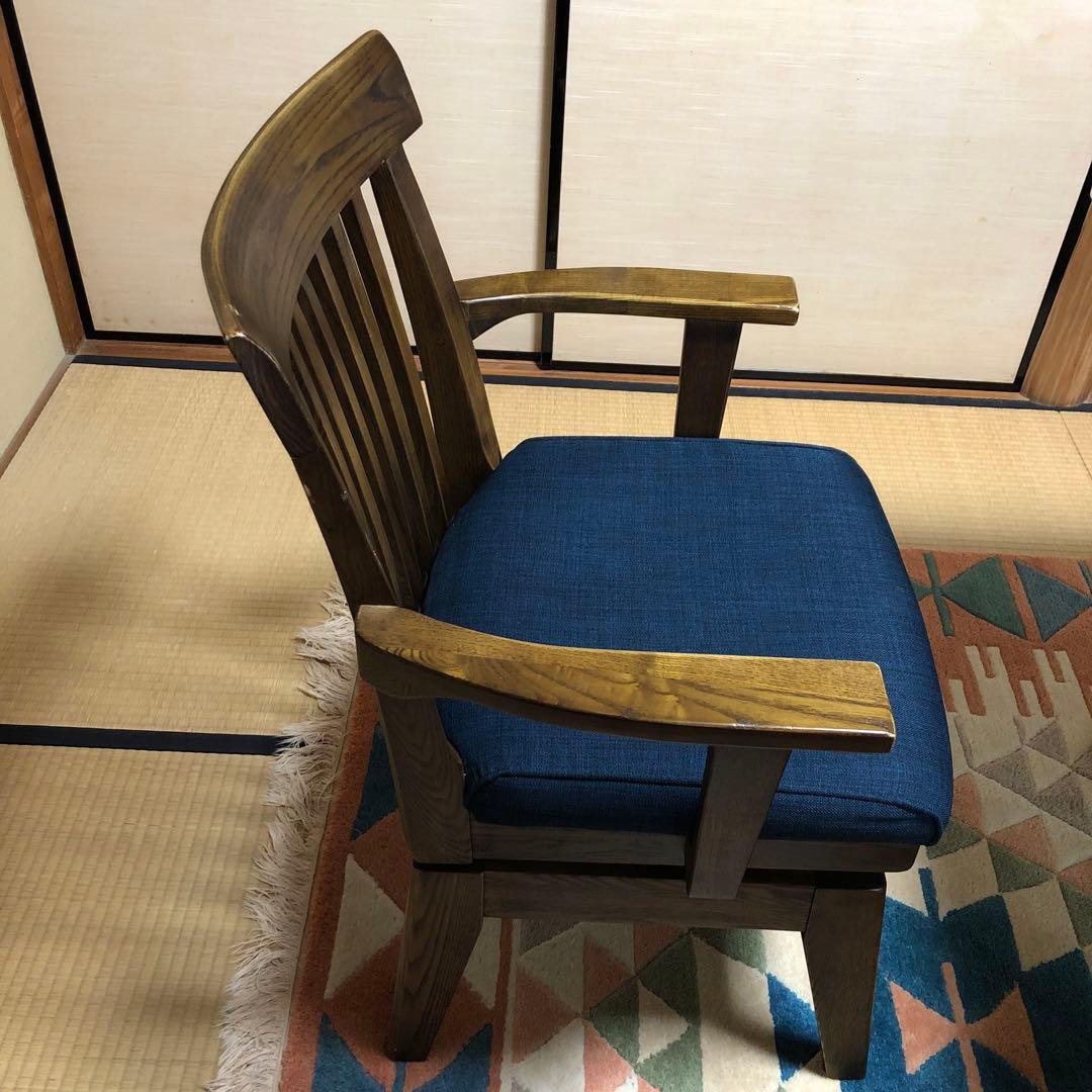 ②和モダン　ダイニングチェア　肘あり