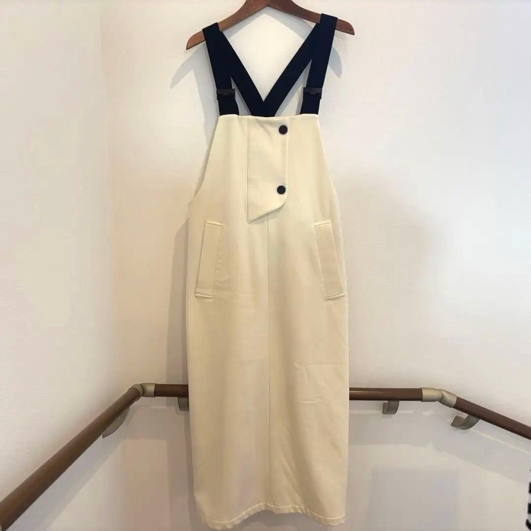 nagonstans アイボリー ジャンパースカートウォームクロス