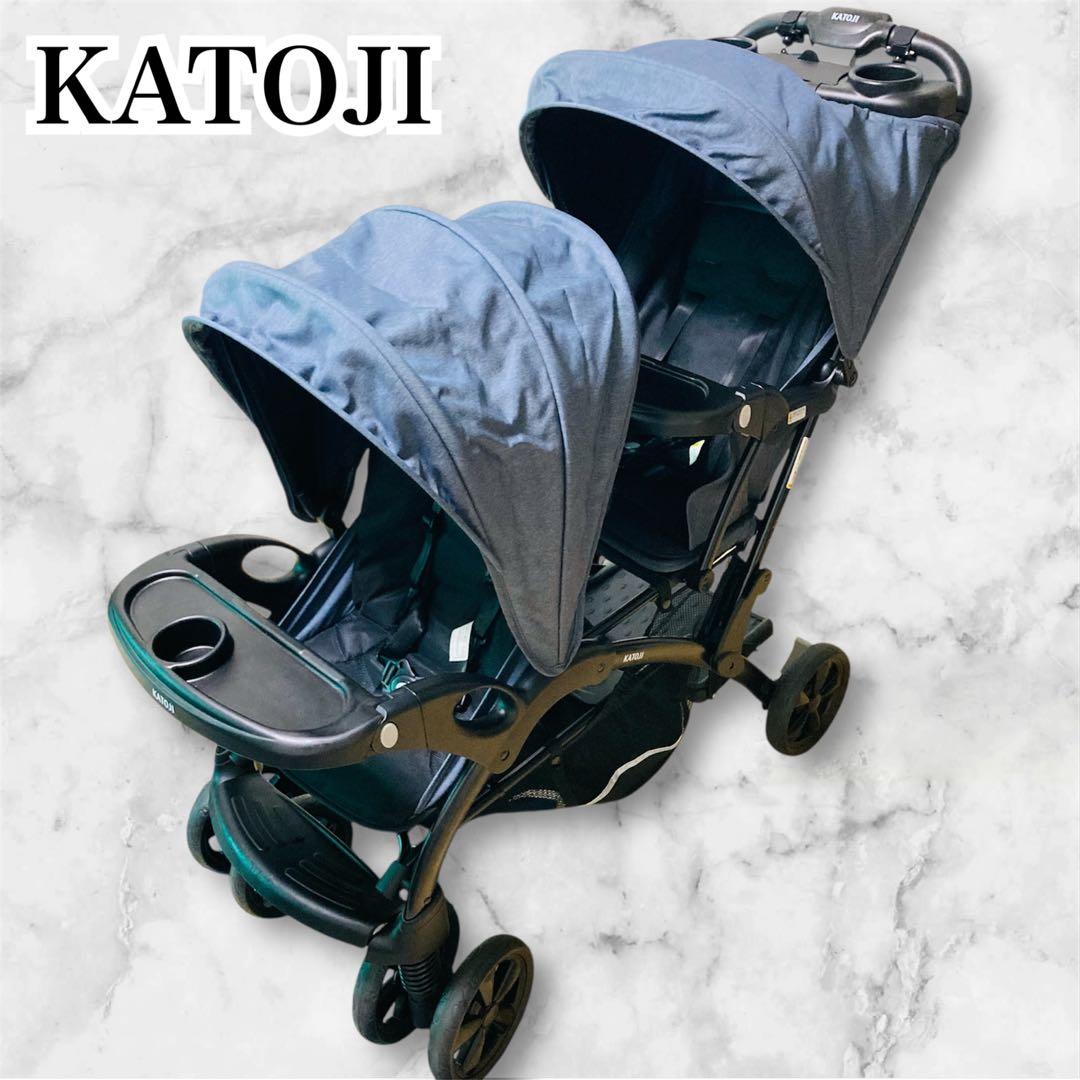 KATOJI カトージ 二人乗りベビーカー 二人でゴーDX デニム