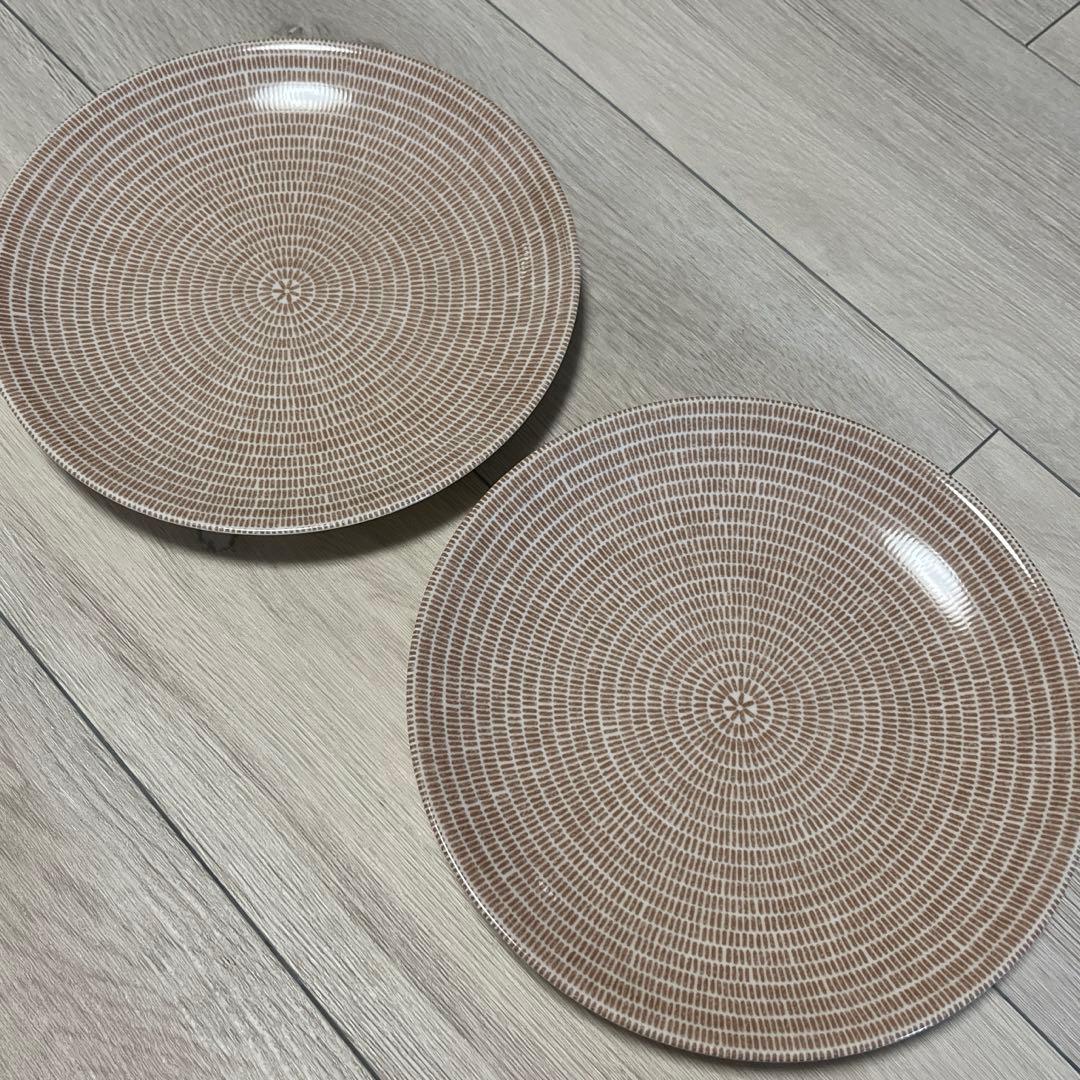 【廃番色】アラビア 24h アベック プレート 20cm ブラウン 2枚セット
