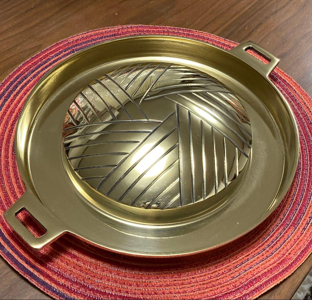 真鍮製　ムーガタ鍋　ムーカタ　両手鍋　タイ製　トーンルアン　送料込み