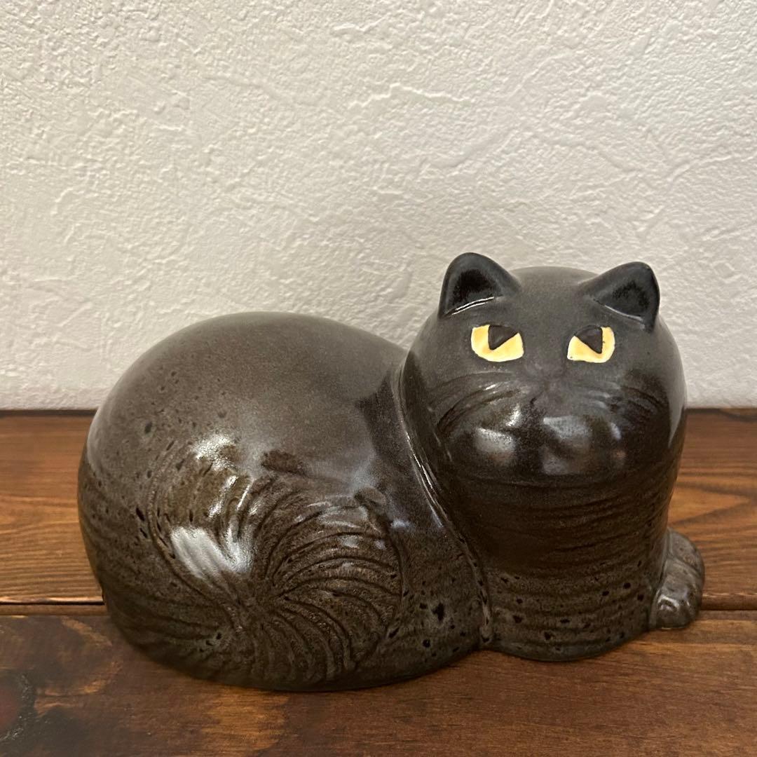 リサラーソン キャット マイ Mai (光沢のある黒） 2017年 19 cm